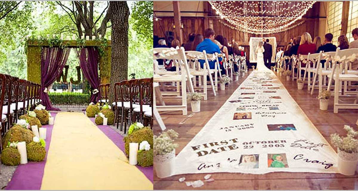 15 increíbles fotografías de caminos al altar que serán perfectos para