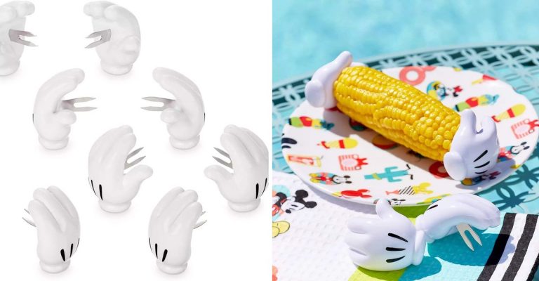 Guantes de Mickey Mouse son especiales para comer maíz. No te ensucias